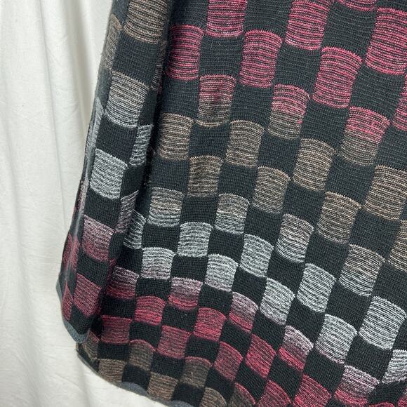 Soft by FDJ Open Knit Cardigan M – Geometric Print Layering Sweater - Picture 4 of 6